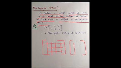 rectangular Matrix #rectangularmatrix