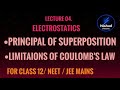 Lecture04principal of superpositionlimitation of coulombs lawelectrostatic by saras nishad