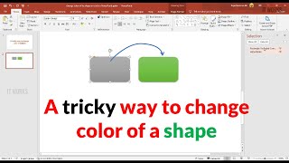 [PowerPoint] A Simple and Tricky way to change color of shape / Button screenshot 1