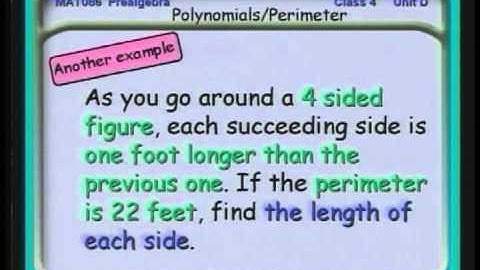 20 - Adding and Subtracting Polynomials