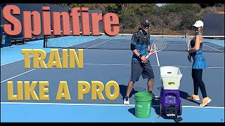 Tennis Ball Machine : 2 Line Drill On Court Training: Narrow, Medium and Wide with Spinfire Pro V2