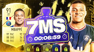FIFA 22 - 91 KYLIAN MBAPPE 7 MINUTE SQUAD BUILDER - ULTIMATE TEAM