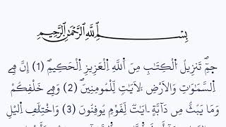 سورة الجاثية مكتوبة كاملة بالخط العثماني بدون صوت برواية ورش عن نافع