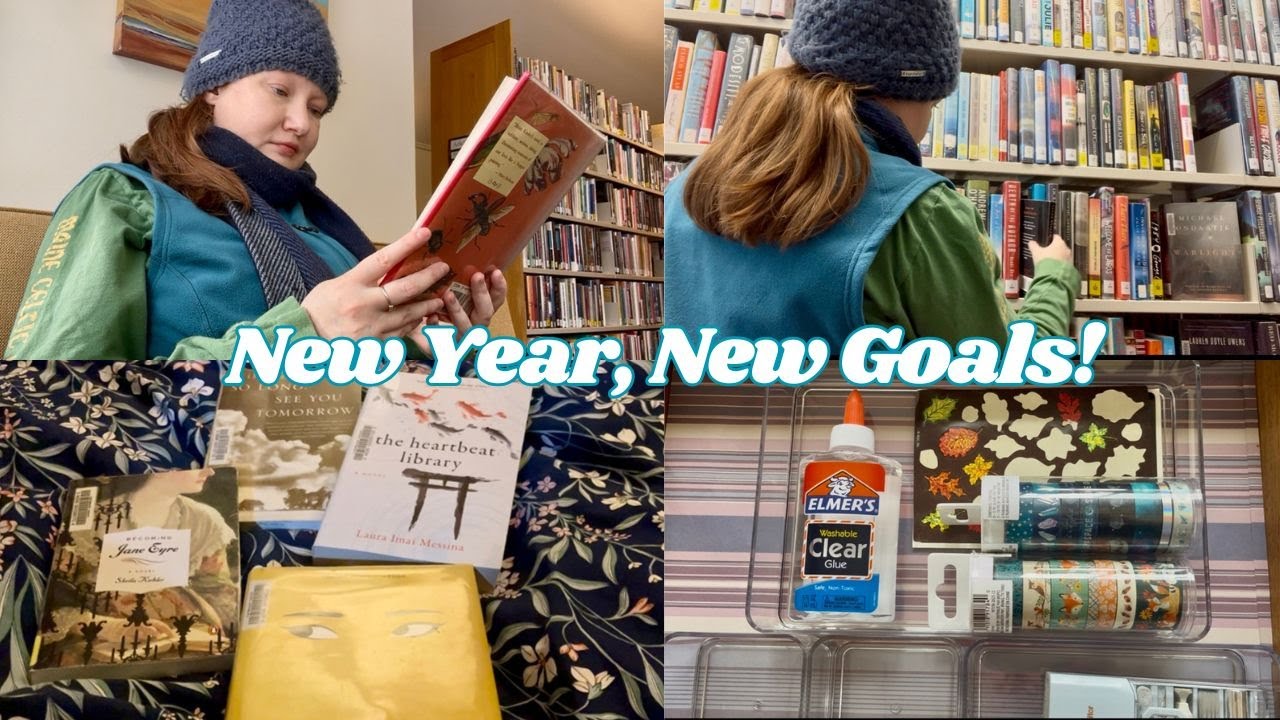 A Cozy Library Day + Getting Organized Vlog: Writing & Reading Goals for 2026! 📚💫