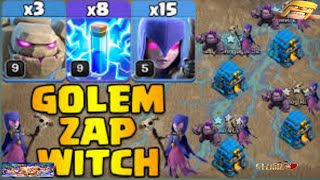 clash of clans attack with witch and golem #clash of clans screenshot 4