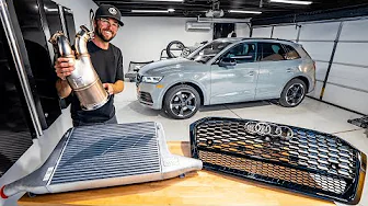 Audi SQ5 Downpipe Sounds Wicked! Much Louder, RS Grille + Massive Intercooler Install