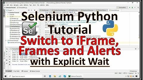 Selenium Python Iframe | Selenium Python Iframe Switch | Selenium Python Alert Handling | Selenium