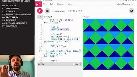 CP1: Iteration && Loops in P5JS – 2D Iteration