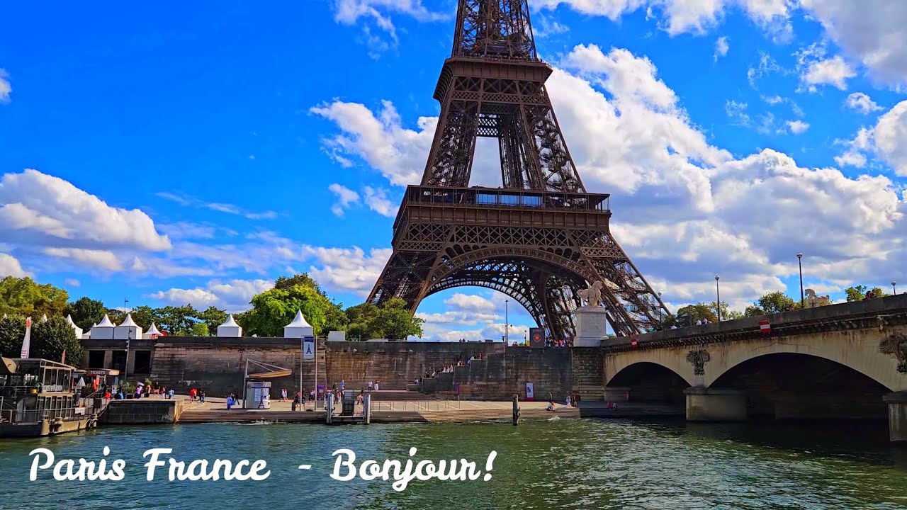 Paris From the Siene | Eiffel Tower iconic Bridges & Palaces 🇫🇷 River Cruise 4K 60fps
