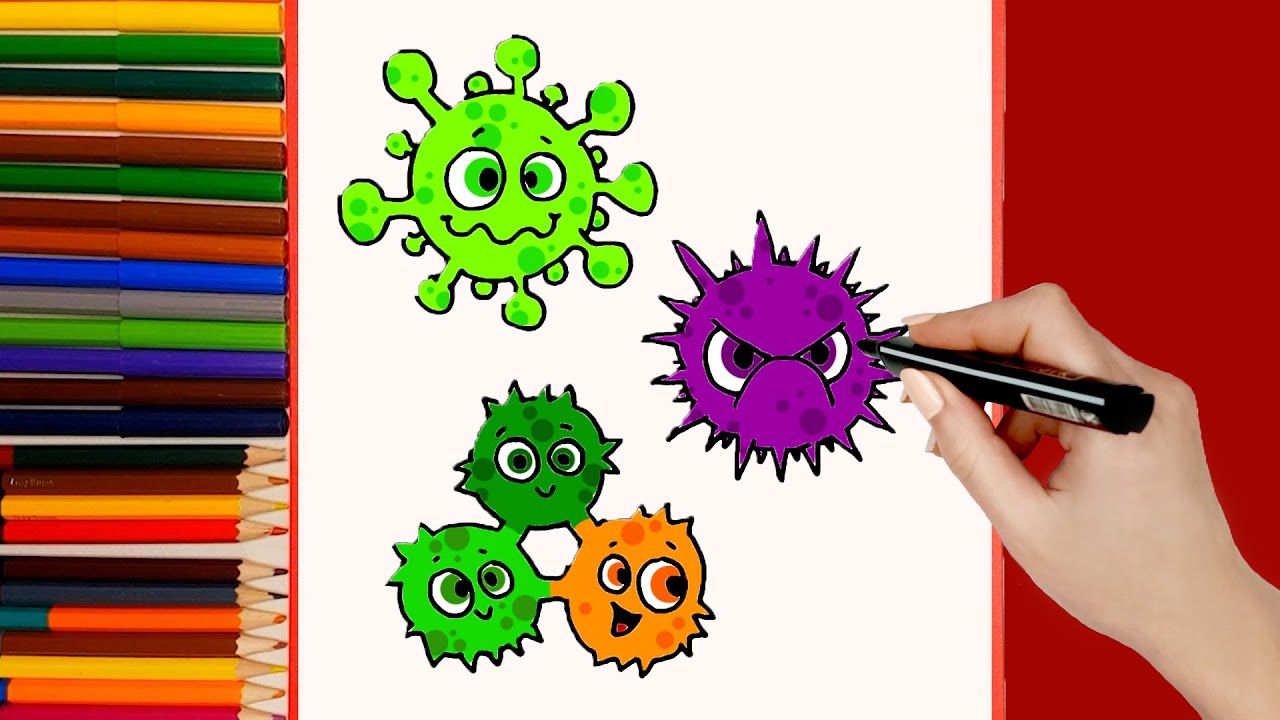 Como dibujar Bacterias kawaii. PASO A PASO. Dibujos kawaii faciles - thptnganamst.edu.vn