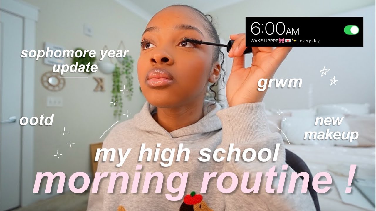 grwm: SCHOOL MORNING ROUTINE 📓 (10th grade) sophomore in hs - YouTube