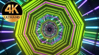 10 Hour Tv Vj Loop Neon Hexagon Rainbow Color Abstract Background Video Windows 11 4K Screensaver