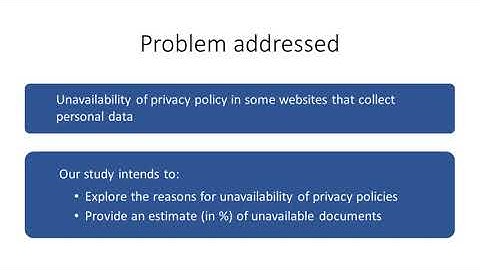 SOUPS 2020 - Privacy Not Found: A Study of the Availability of Privacy Policies on the Web (Poster)