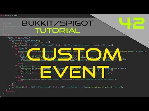 Minecraft Bukkit/Spigot Plugin Tutorial #42: Custom Event