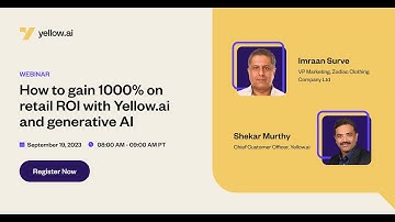 Imraan Surve from @ZodiacClothing Invites you For The Retail Webinar l Yellow.ai l Generative AI
