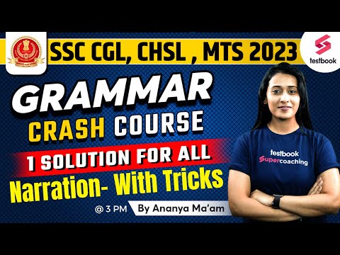 Narration With Tricks | SSC CGL English Classes 2023 | Grammar | Foundation Course | Ananya Ma'am