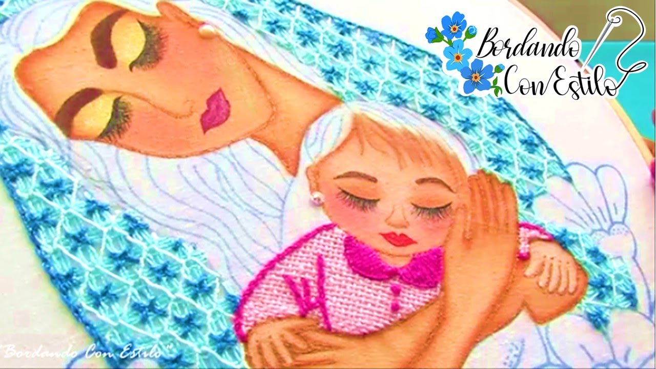 HERMOSO BORDADO EN MANTO - Bordando Con Estilo