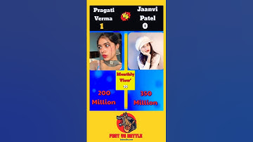 PrAgATi VeRmA VS JAANVI PATEL 😘 #shorts #ytshorts #pragativerma #jaanvipatel