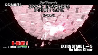 【iPhone 13】SPACE INVADERS INFINITY GENE EVOLVE - EXTRA STAGE 1 ➡ 5 ALL NMC ノーミスクリア - R-GRAY 1