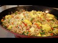 quick, simple and tasty EGG FRIED RICE  - French omelette style, simple dinner ideas.