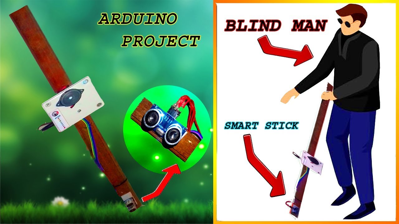 Smart stick for blind man // New arduino projects - YouTube