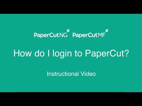 How To Login to PaperCut