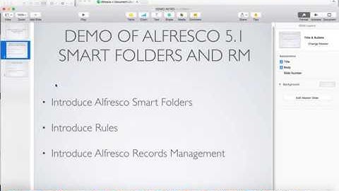 Smart Folders and Records Management in Alfresco 5.1:  Demo
