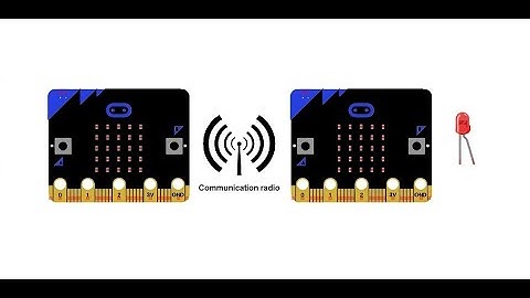 Lighting an LED remotely using Radio communication between two Micro:bit boards