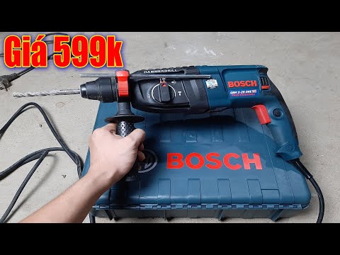 Mở Hộp Máy Khoan Bê Tông Bosch Giá 599K Trên Shopee 3 Chức Năng có đảo chiều
