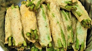 Deep Fried Fish Meatballs with Long Green Beans Recipe