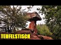 Der TEUFELSTISCH im PFÄLZERWALD - Magische Orte im NATURPARK - MYSTISCHE Rotsandstein FORMATION - 4k