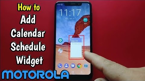 How to Add Calendar Schedule Widget on Motorola One (XT1941-4)