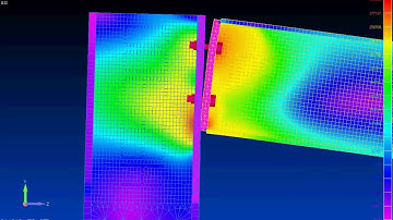 Bolted Steel Connection with Finite Element Method - Nonlinear Contact