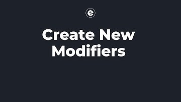How to add or create a new modifier using eatOS Dashboard