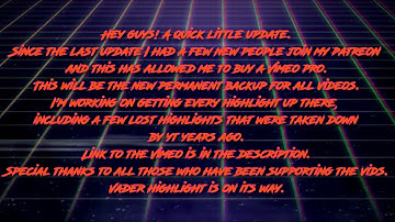 Channel update #2: Vimeo permanent backup channel