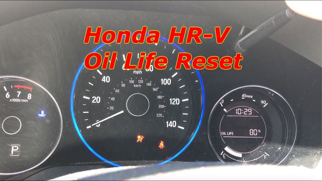 Oil Life Reset 2019 Honda HRV - YouTube