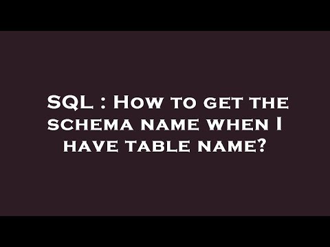 SQL : How