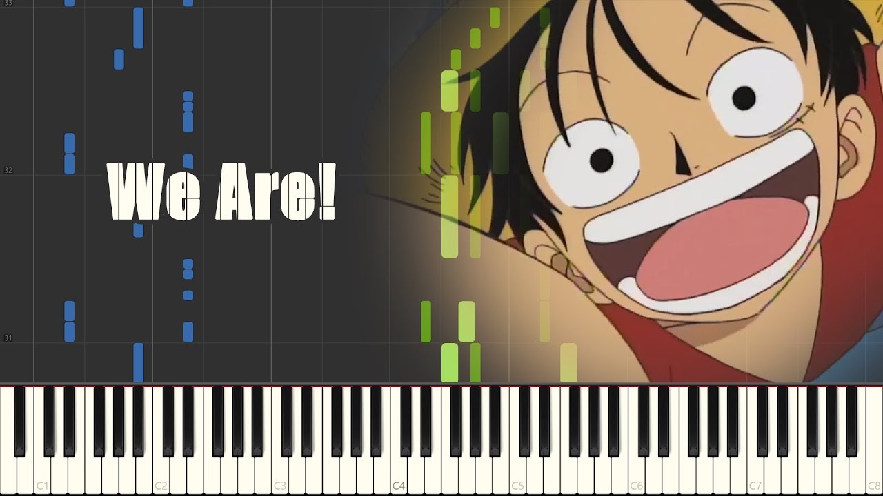 One Piece Opening 1 We Are Piano Synthesia Youtube
