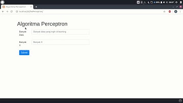 Algoritma Jaringan Syaraf Tiruan Metode Perceptron Menggunakan Bahasa Pemrograman PHP