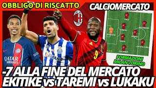 MENO 7 ALLA FINE DEL MERCATO: SI DECIDE TUTTO.VERSO MILAN-TORINO | Obbligo di Riscatto