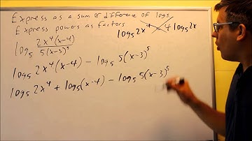 Write as a Sum or Difference of Logarithms: Ex 6