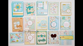Scrapping for Less - Summer Daisies -33 cards from one 6x6 paper pad