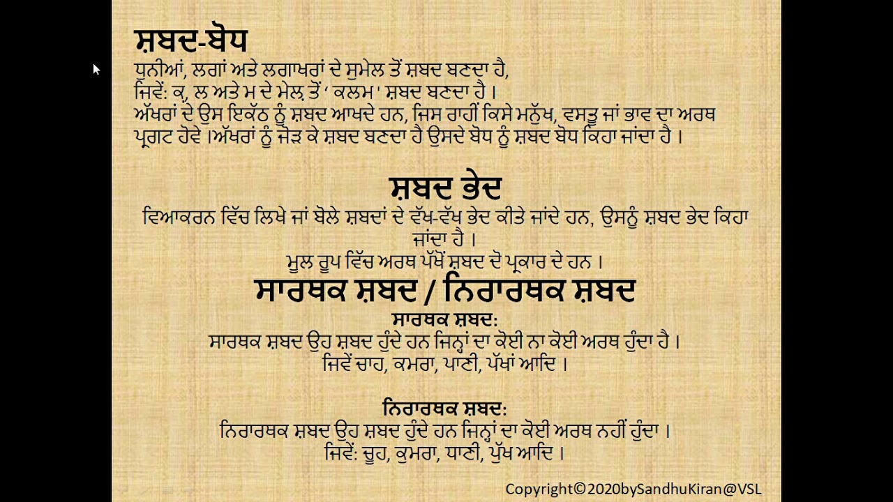  Punjabi Viakrn Grammar Noun YouTube