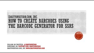 How to create barcodes in #SSRS using the IDAutomation Barcode Generator for SSRS