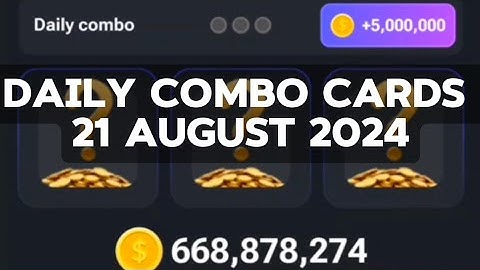 Hamster Kombat Daily Combo Cards Today 21 August 2024 | Daily Cipher Code | Mini Game #dailycipher