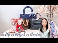 Twilly vs Mitzah vs Bandeau *They're NOT All The Same* | How to Tie a Twilly Scarf on a Handbag