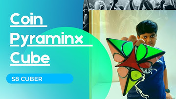 Coin Pyraminx cube solution | Coin Tetrahedron Black Magic Cube Puzzle Toy tutorial | #s8cuber