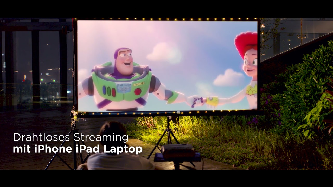 Bomaker HD 1080P Projector, WiFi LED Smart TV Projectors, Portable Wireless Outdoor Movie Projector.