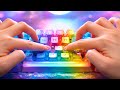 🌈 10 Minutes of Aurora Slime Keyboard ASMR | Color Changing Pop Sounds (No Talking)