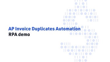 AP Invoice Duplicates Automation | RPA demo